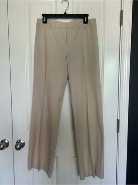 CAbi Tailored Wide-Leg Trousers in Beige